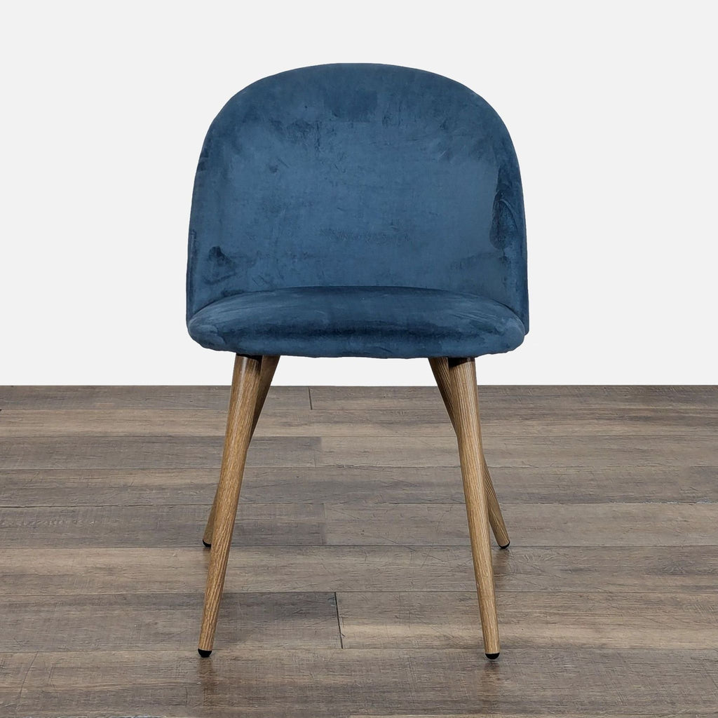 Pair of Fabric and Metal Dining Chairs