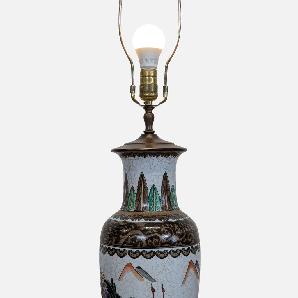 Chinese Crackleware Porcelain Lamp