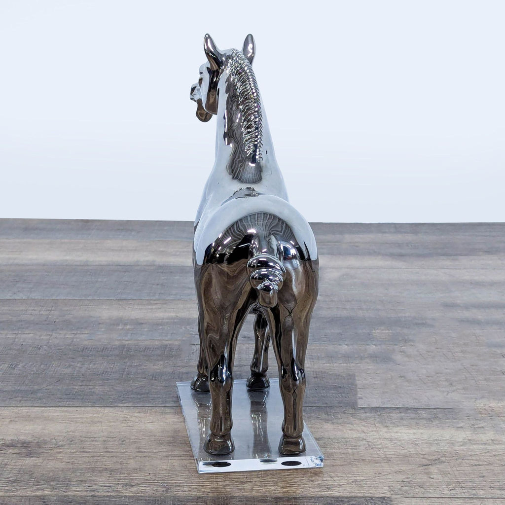 West Elm Modern Chrome Horse Sculpture