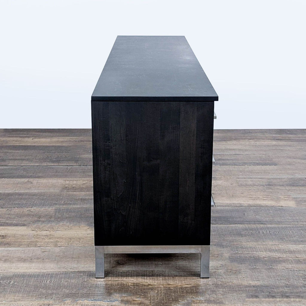 Room & Board Modern Black 9-Drawer Dresser with Metal Accents