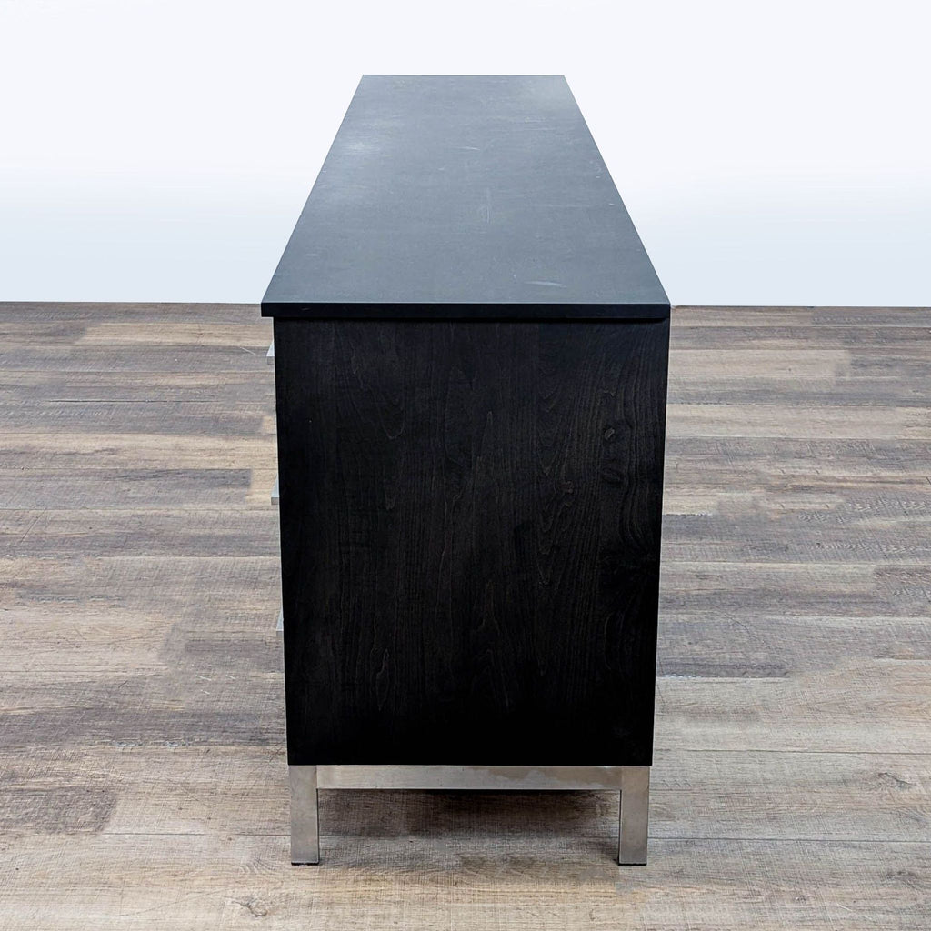 Room & Board Modern Black 9-Drawer Dresser with Metal Accents