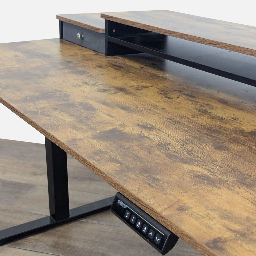 Bestqi Innovation Electric Adjustable Standing Desk with Storage