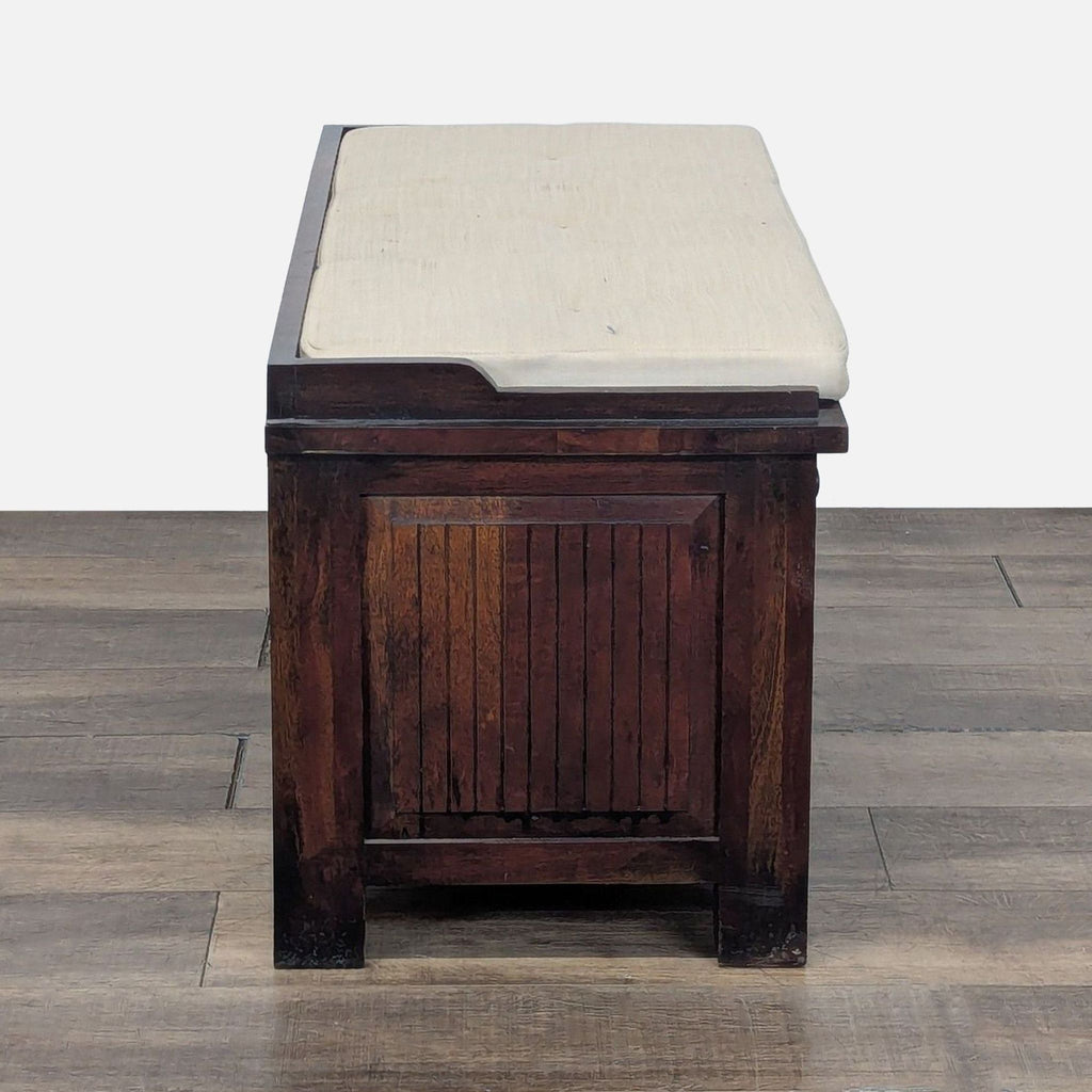 Pottery Barn Three Drawer Storage Bench with Cushion