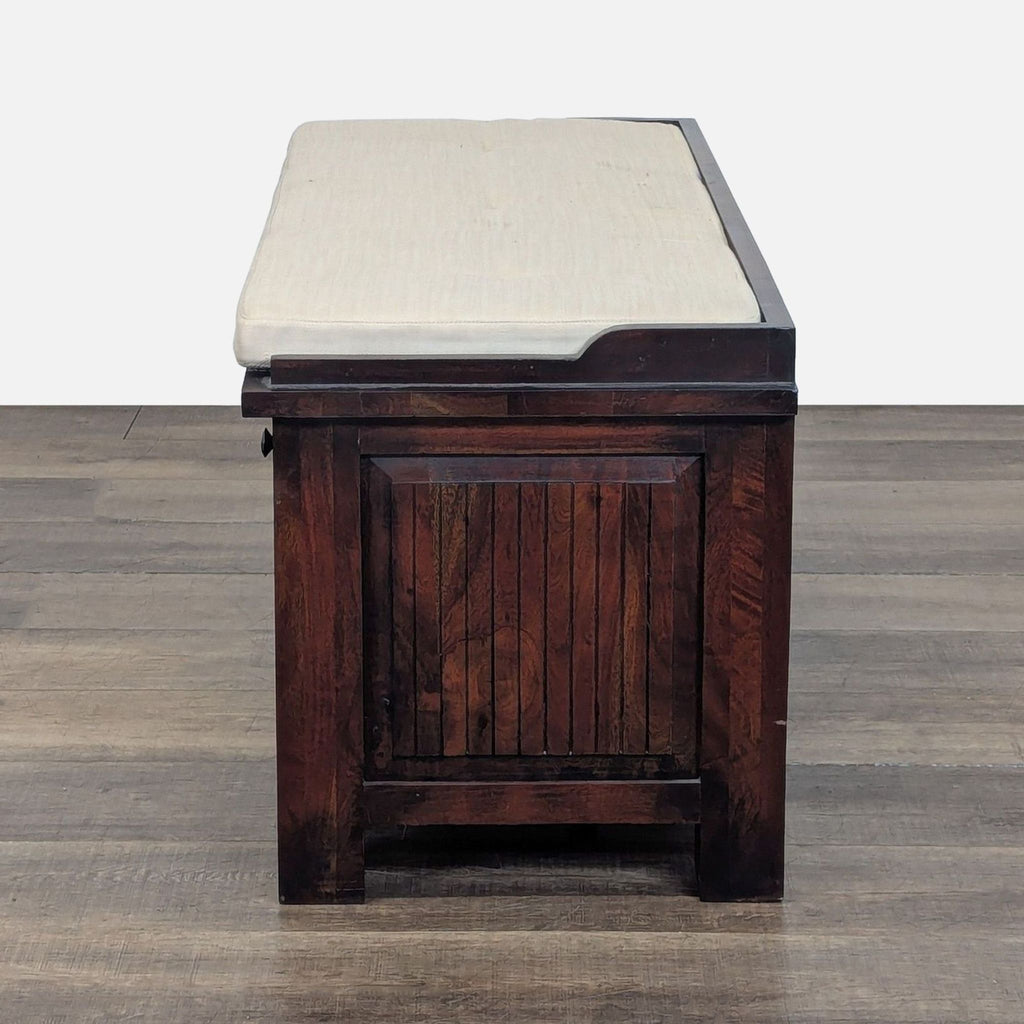 Pottery Barn Three Drawer Storage Bench with Cushion