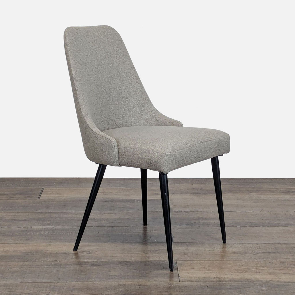 Mid-Century Fabric Upholstered Dining chair on Metal Legs