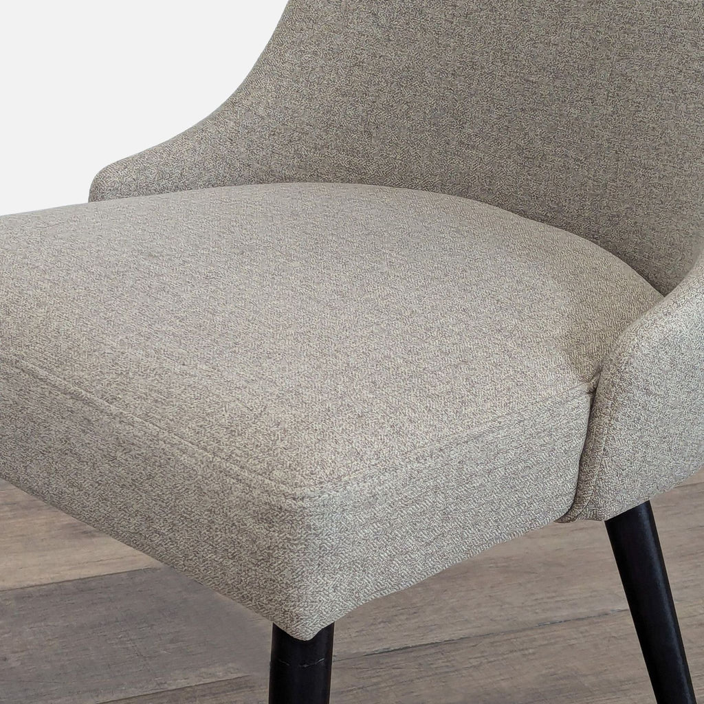 Mid-Century Fabric Upholstered Dining chair on Metal Legs