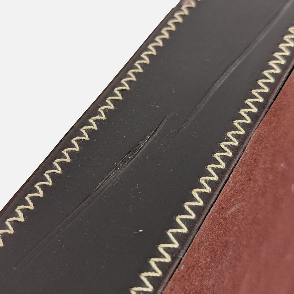 Faux Leather Framed Mirror