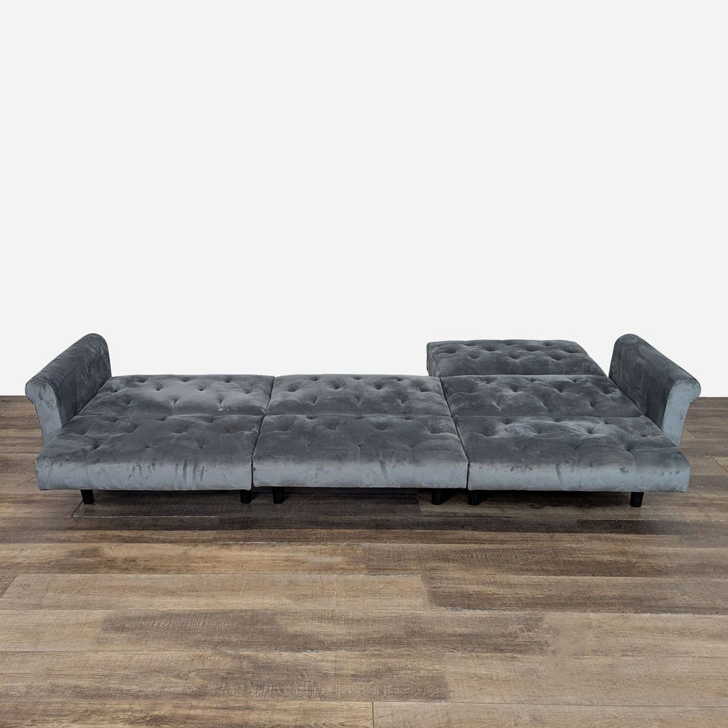 Veryke L-Shaped Sectional Sofa with Convertible Sleeper and Ottoman