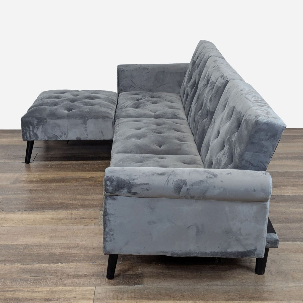 Veryke L-Shaped Sectional Sofa with Convertible Sleeper and Ottoman - Accepted Offer (25.82% discount)