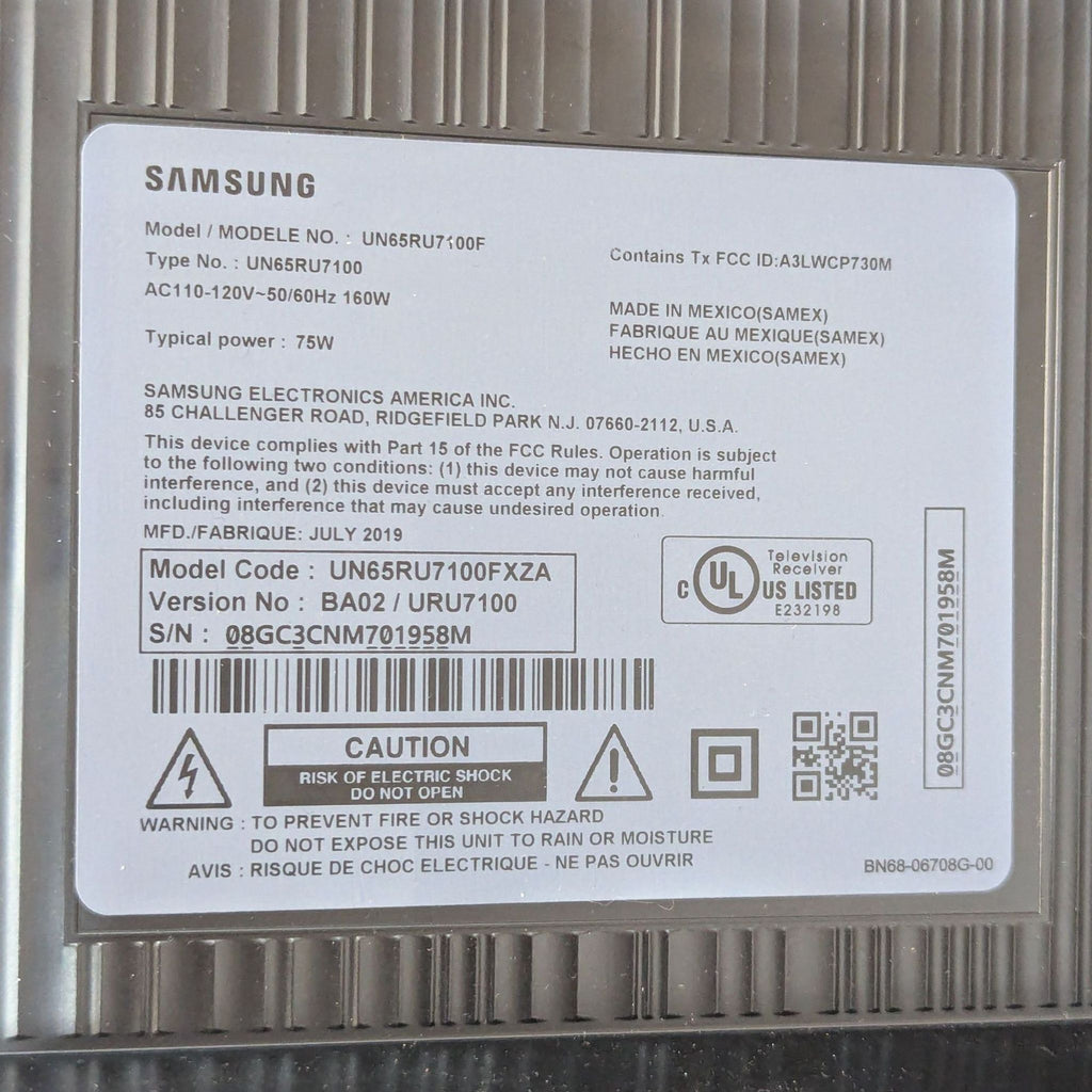 Samsung 65-inch 4K UHD Smart TV – Great Condition