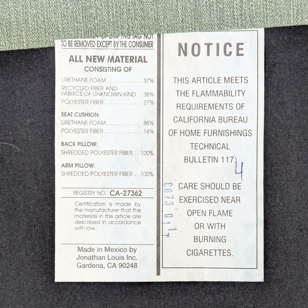 Jonathan Louis Contemporary Sofa