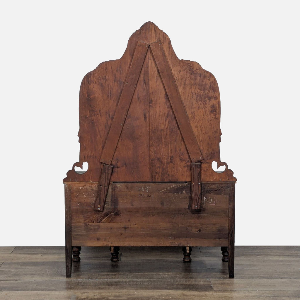 Antique Art Nouveau Vanity with a Three-Panel Mirror