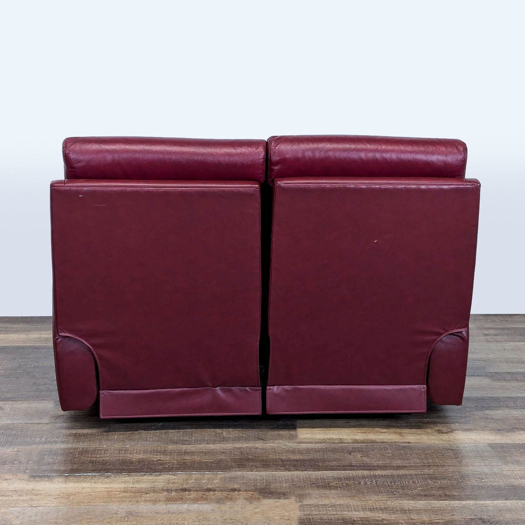 La-Z-Boy Maroon Leather Power Reclining Loveseat