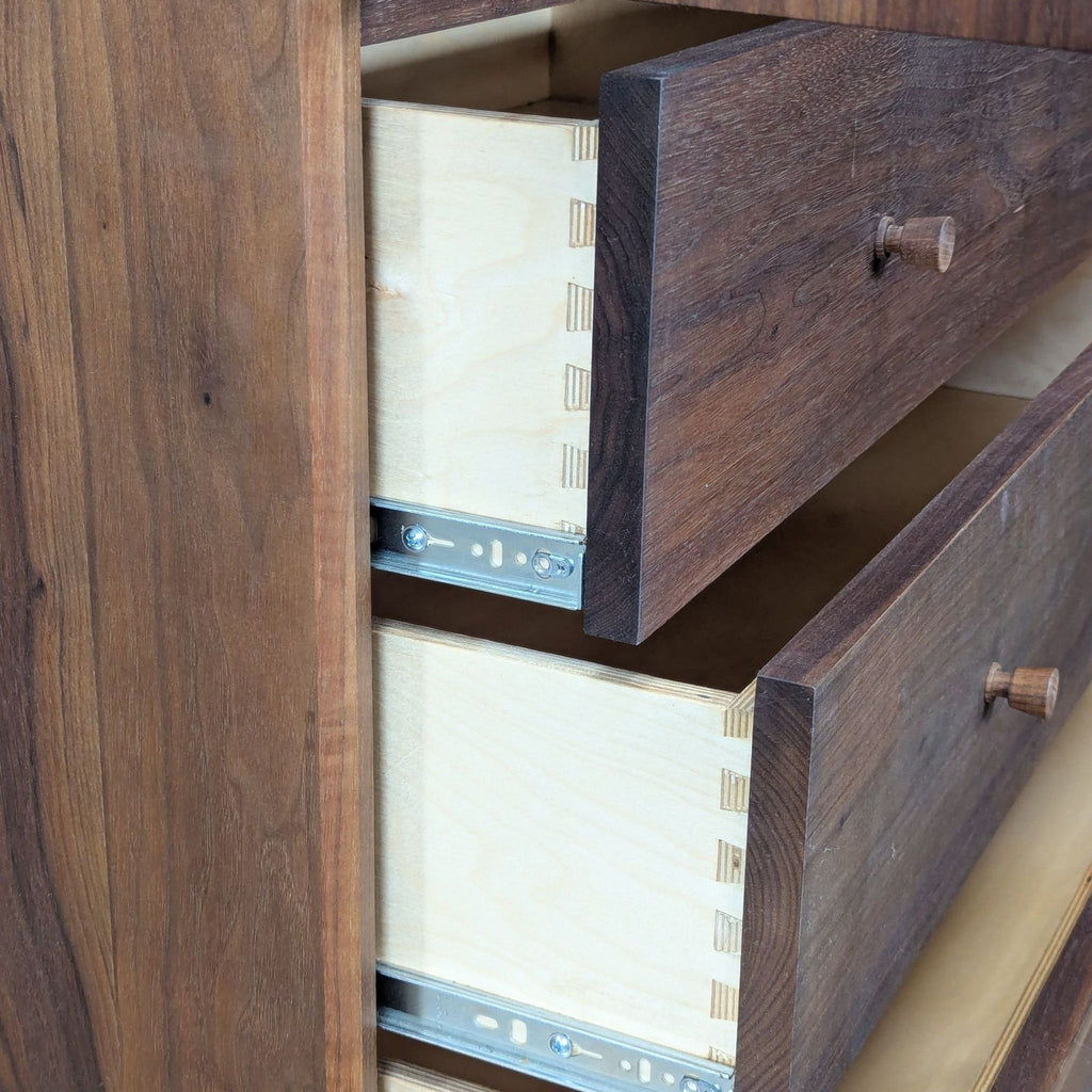 Room and Board Modern Walnut Dresser with Cabinet