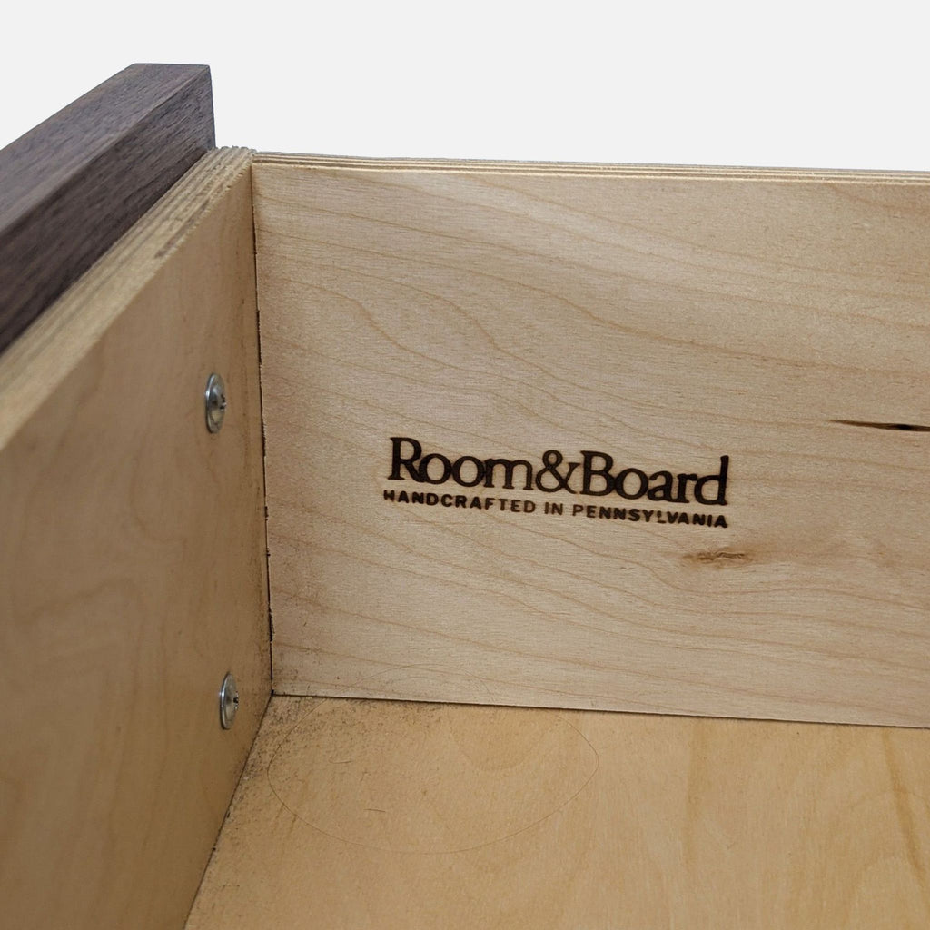 Room and Board Modern Walnut Dresser with Cabinet