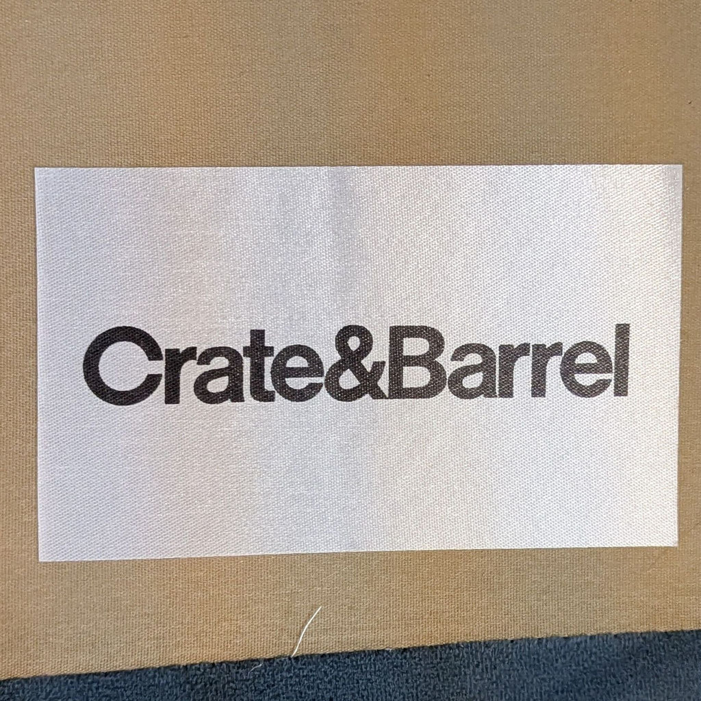 Crate and Barrel Blue Sectional Sofa with Chaise