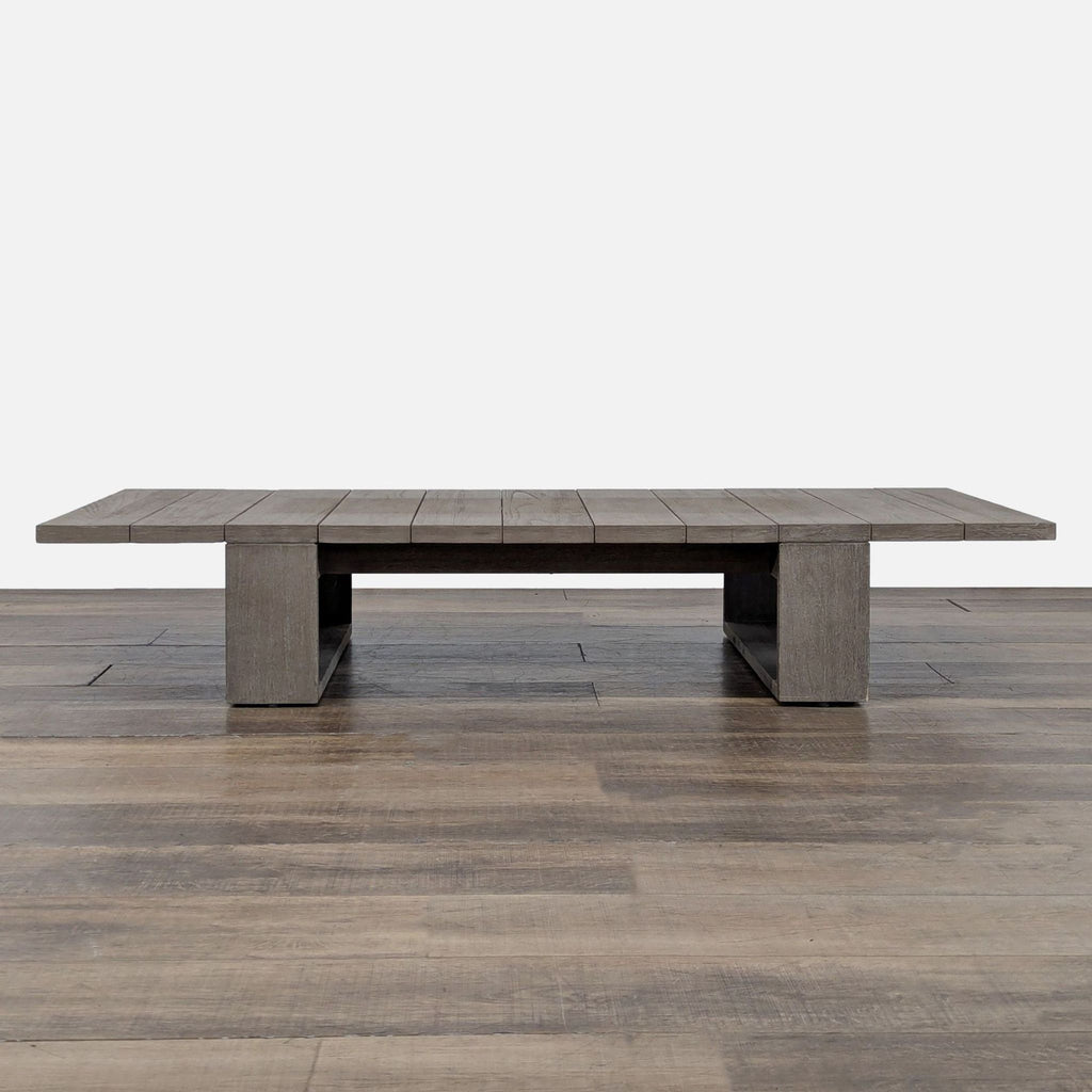 Restoration Hardware Bahia Weathered Teak Outdoor Coffee Table
