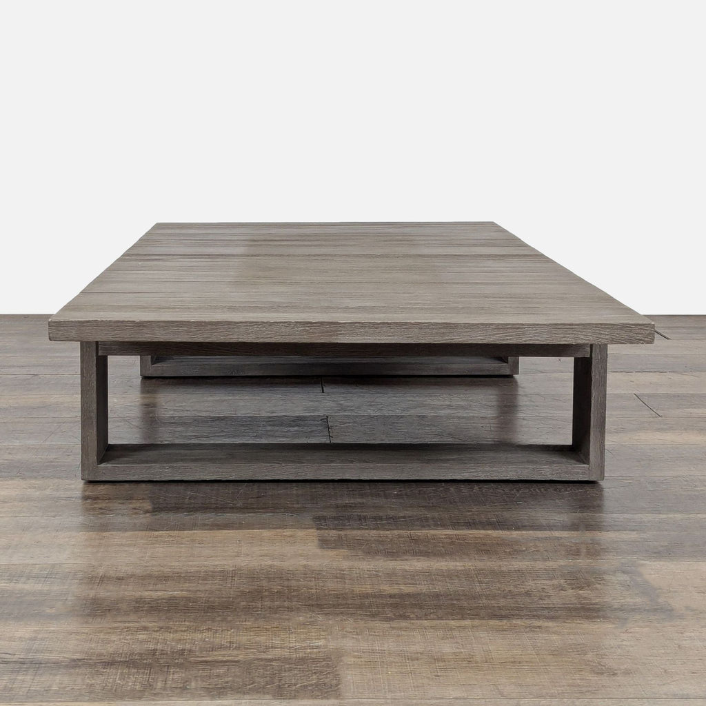 Restoration Hardware Bahia Weathered Teak Outdoor Coffee Table