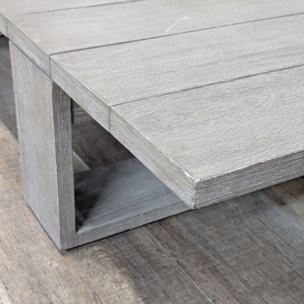 Restoration Hardware Bahia Weathered Teak Outdoor Coffee Table