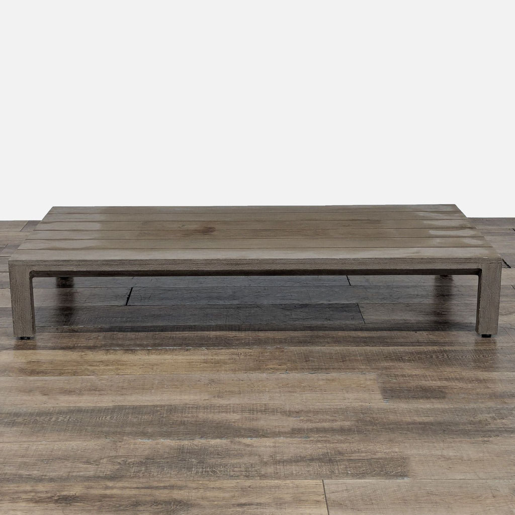 Restoration Hardware Aegean Weathered Teak Outdoor Coffee Table