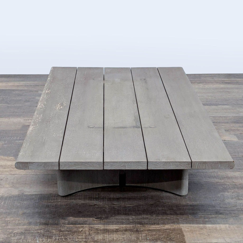 Restoration Hardware Trieste Weathered Teak Outdoor Coffee Table