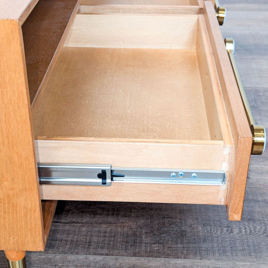 Anthropologie Wood Coffee Table with Storage Drawers