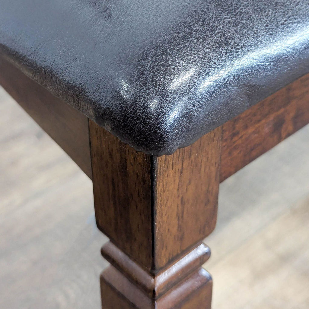 Rooms To Go Round Drop Leaf Table with 4 Slat Back Chairs in Cherry Merlot