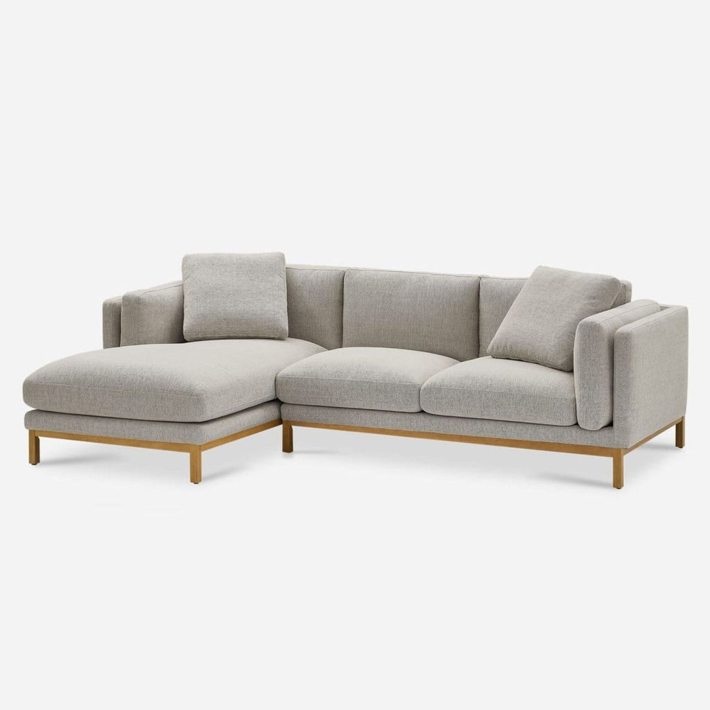 Castlery Owen Sectional with Left Hand Chaise in Pearl Beige Natural