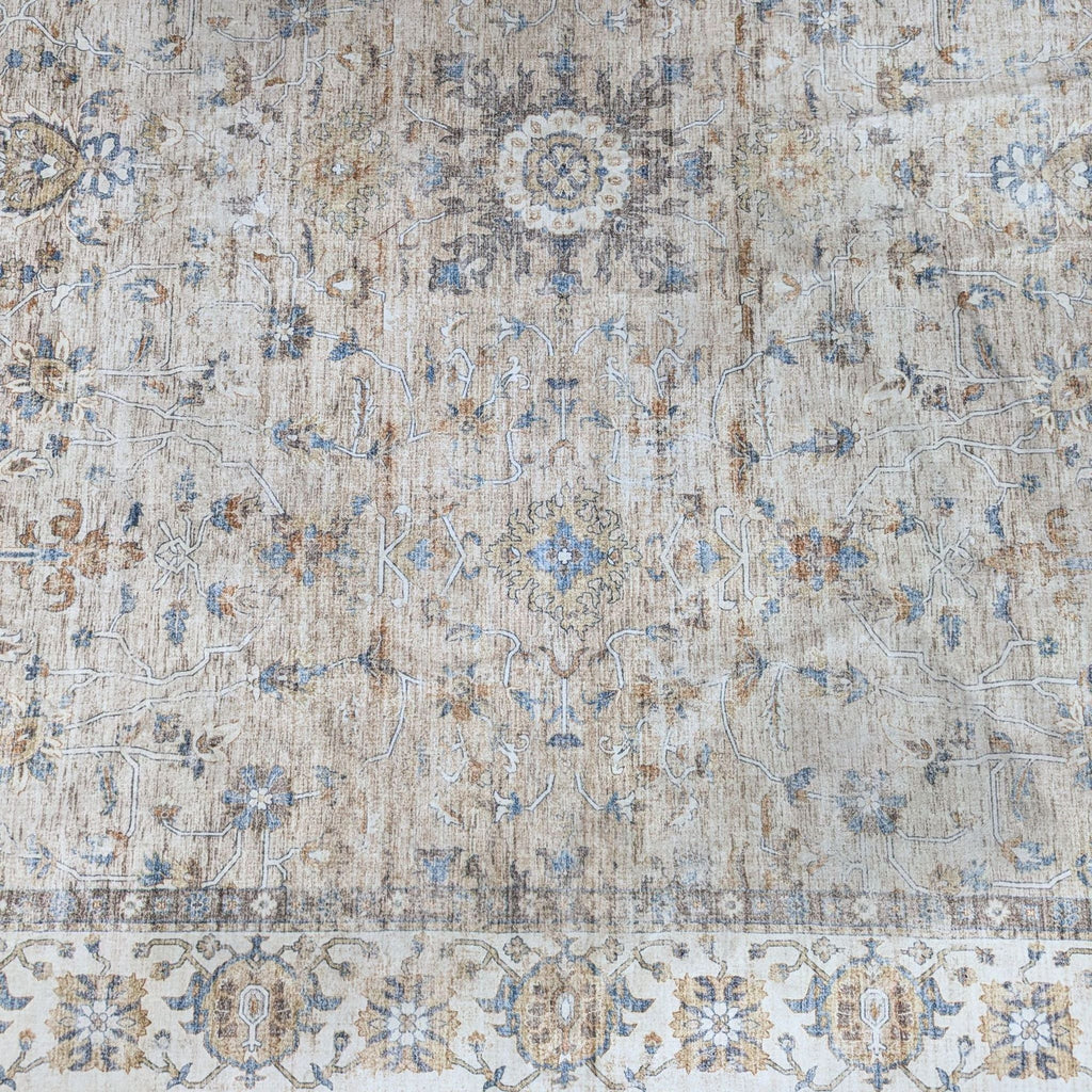 Distressed Style 9x12 Machine Washable Area Rug