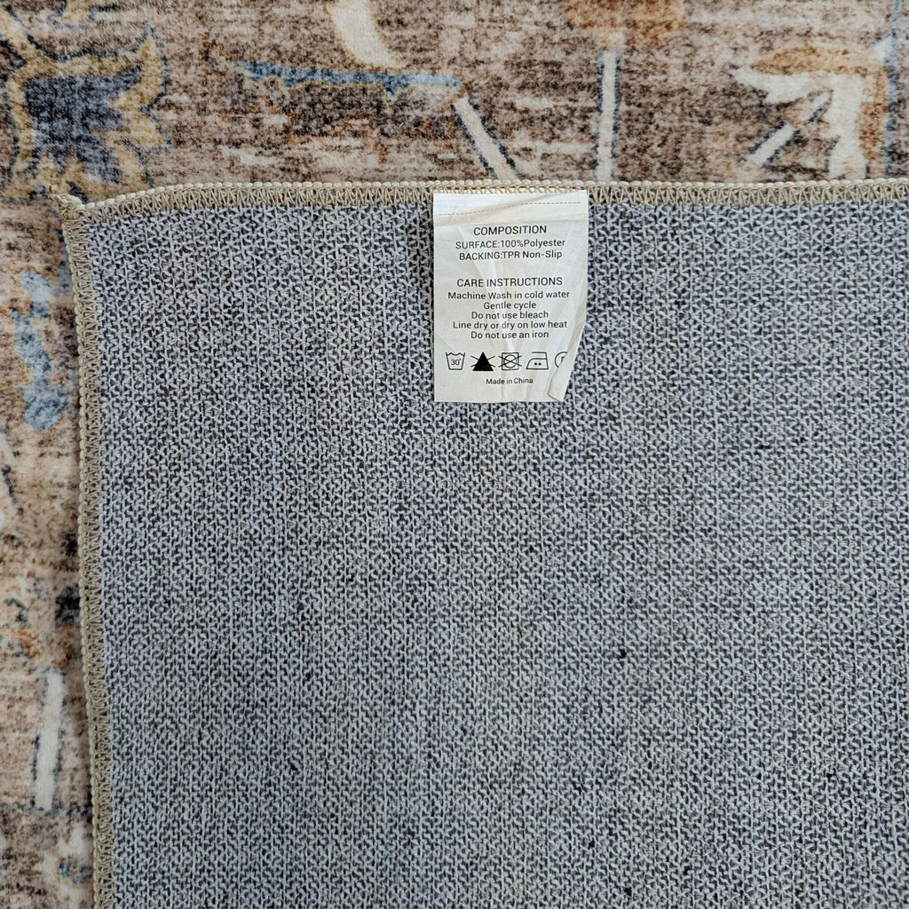 Distressed Style 9x12 Machine Washable Area Rug
