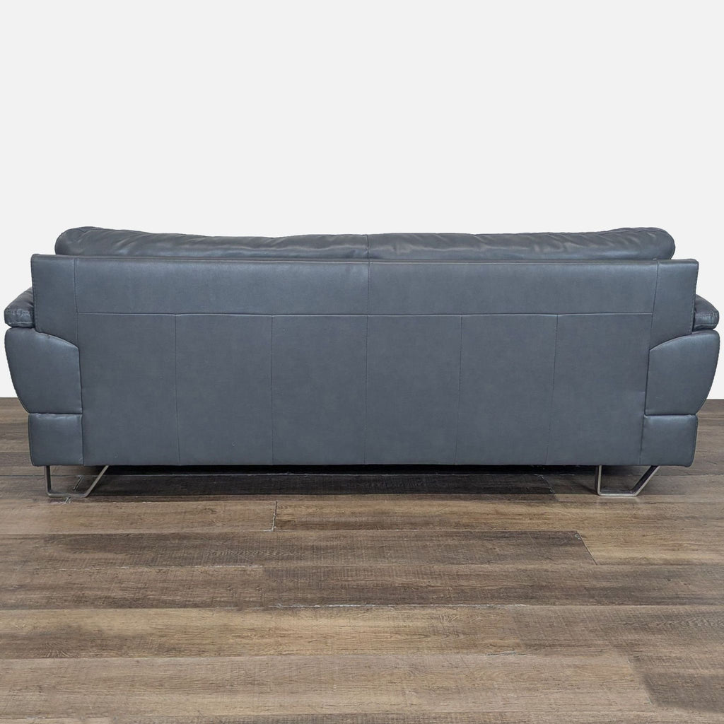Ashley Furniture Gunter Modern 3-Seat Gray Leather Sofa