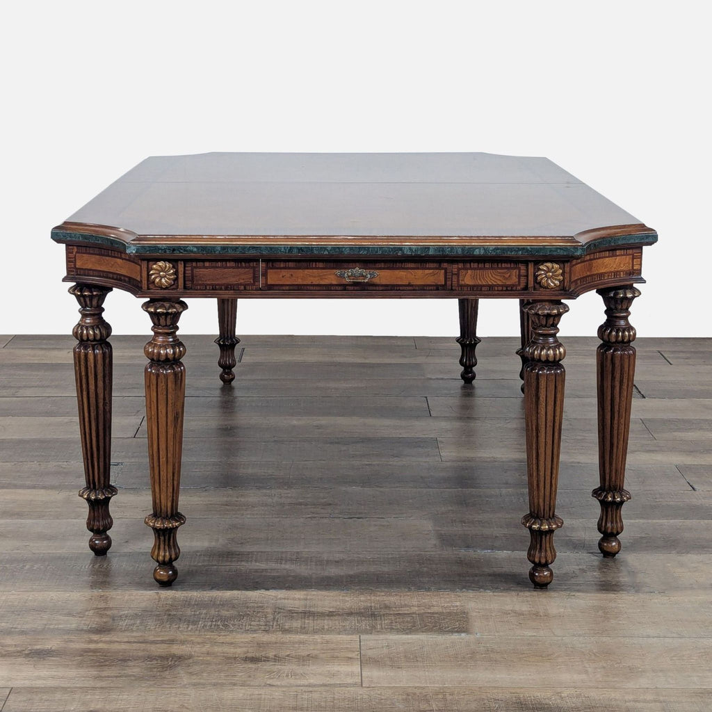 Transitional Extendable Dining Table with 6 Chairs