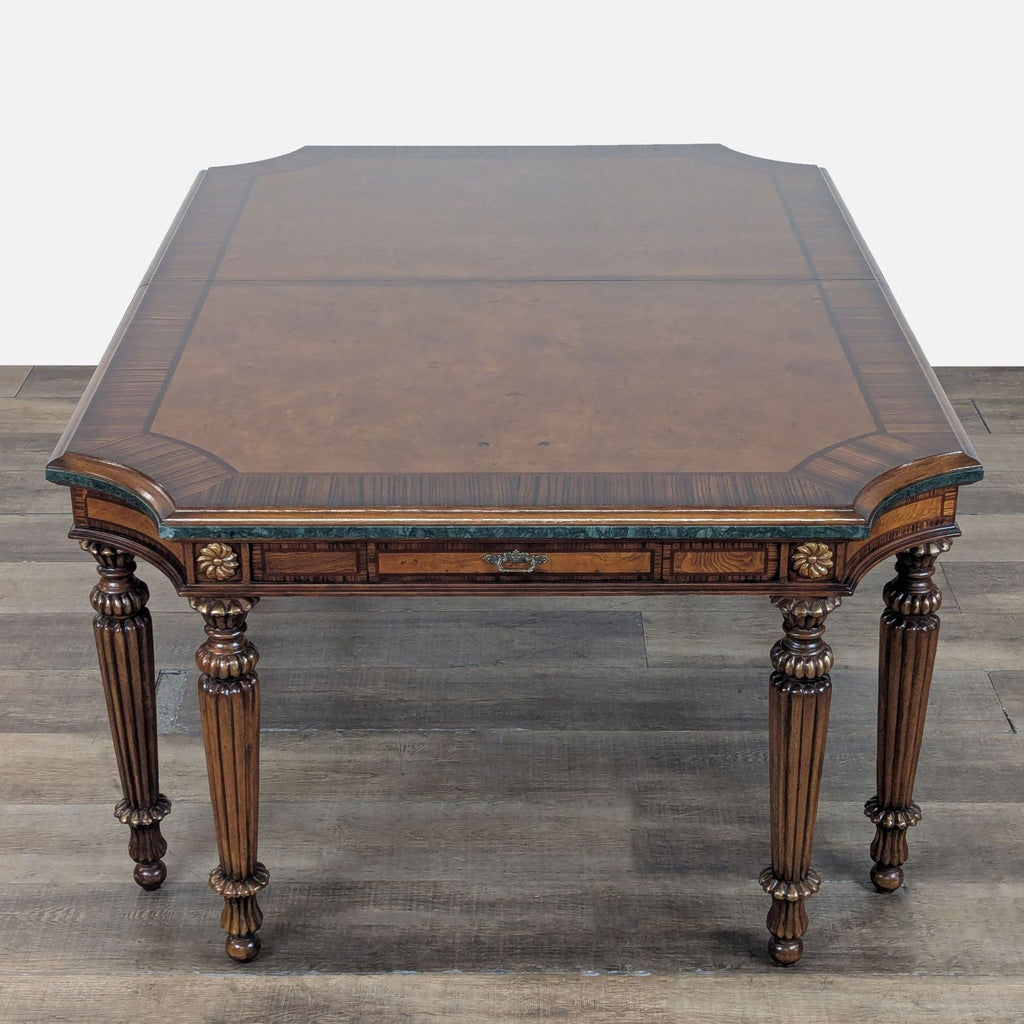 Transitional Extendable Dining Table with 6 Chairs