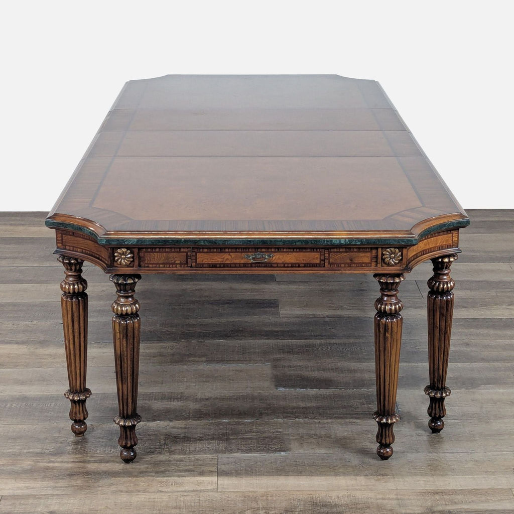 Transitional Extendable Dining Table with 6 Chairs