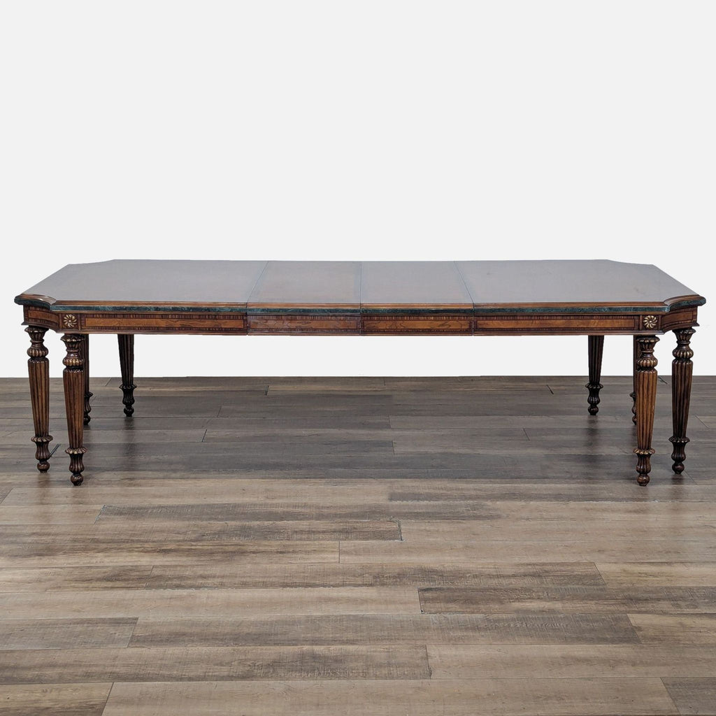 Transitional Extendable Dining Table with 6 Chairs