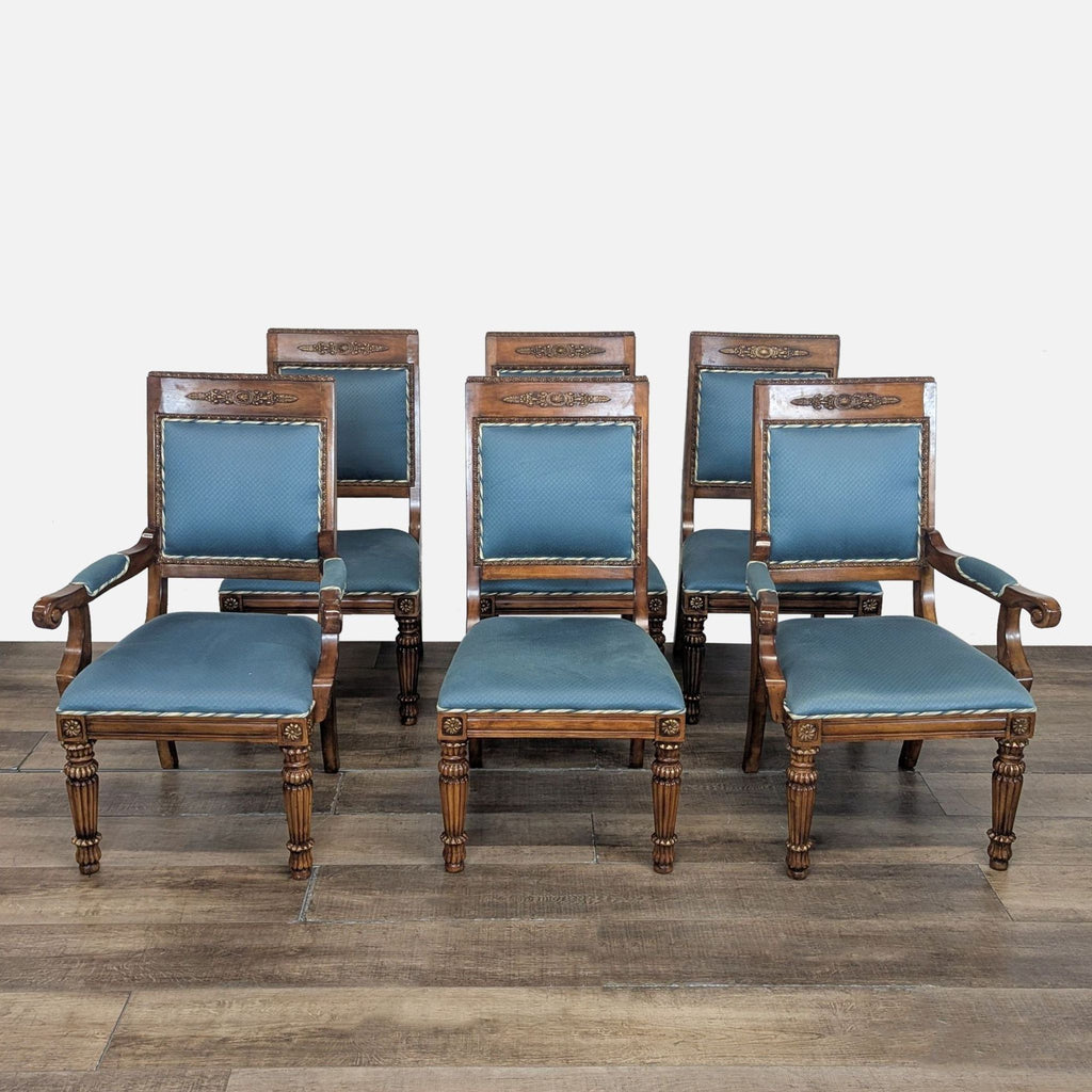 Transitional Extendable Dining Table with 6 Chairs