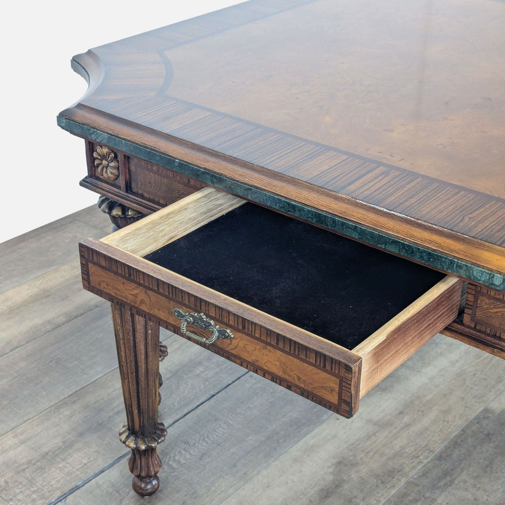 Transitional Extendable Dining Table with 6 Chairs