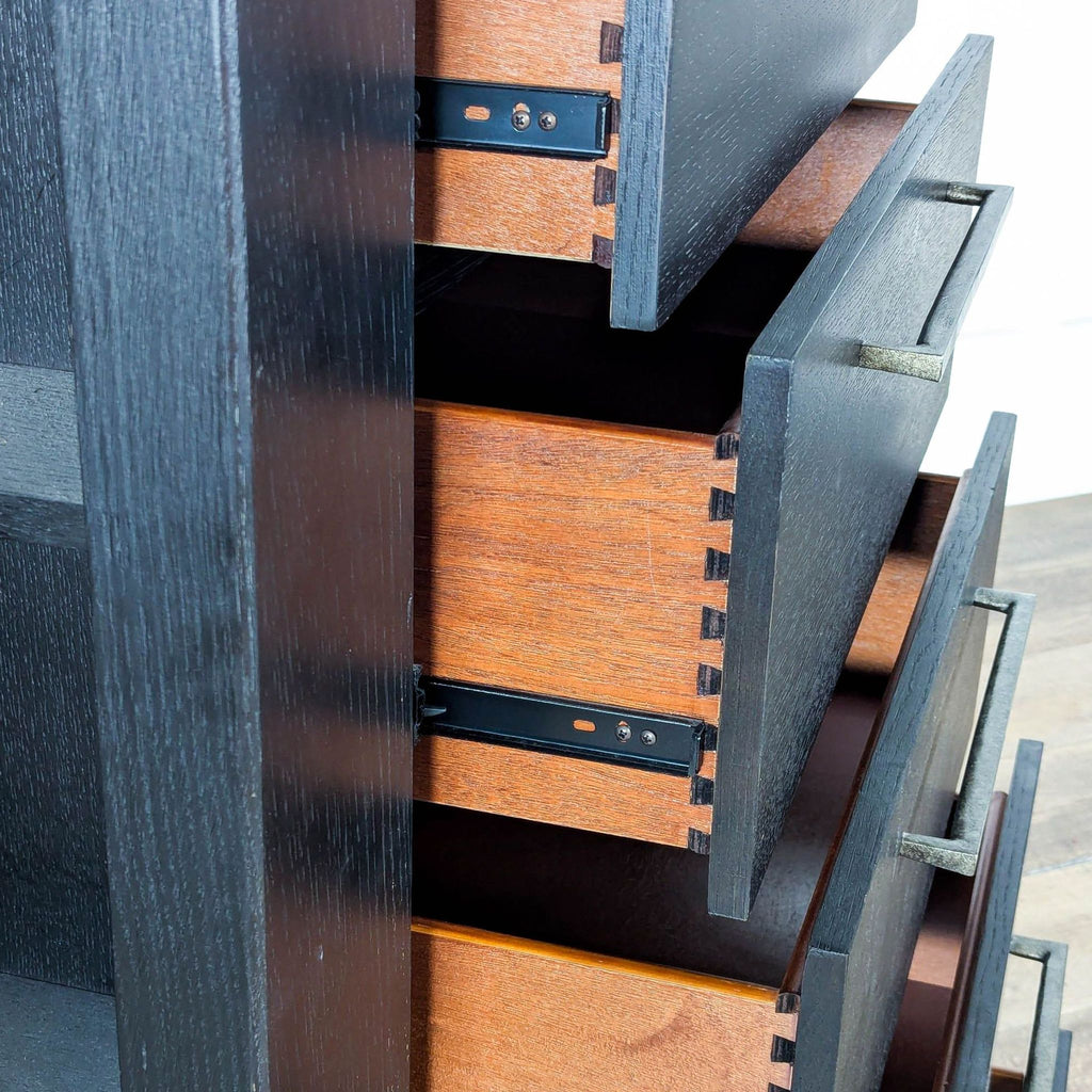 Metropolitan Home Modern Five Drawer Chest with Two Cabinets