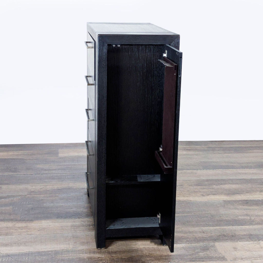 Metropolitan Home Modern Five Drawer Chest with Two Cabinets