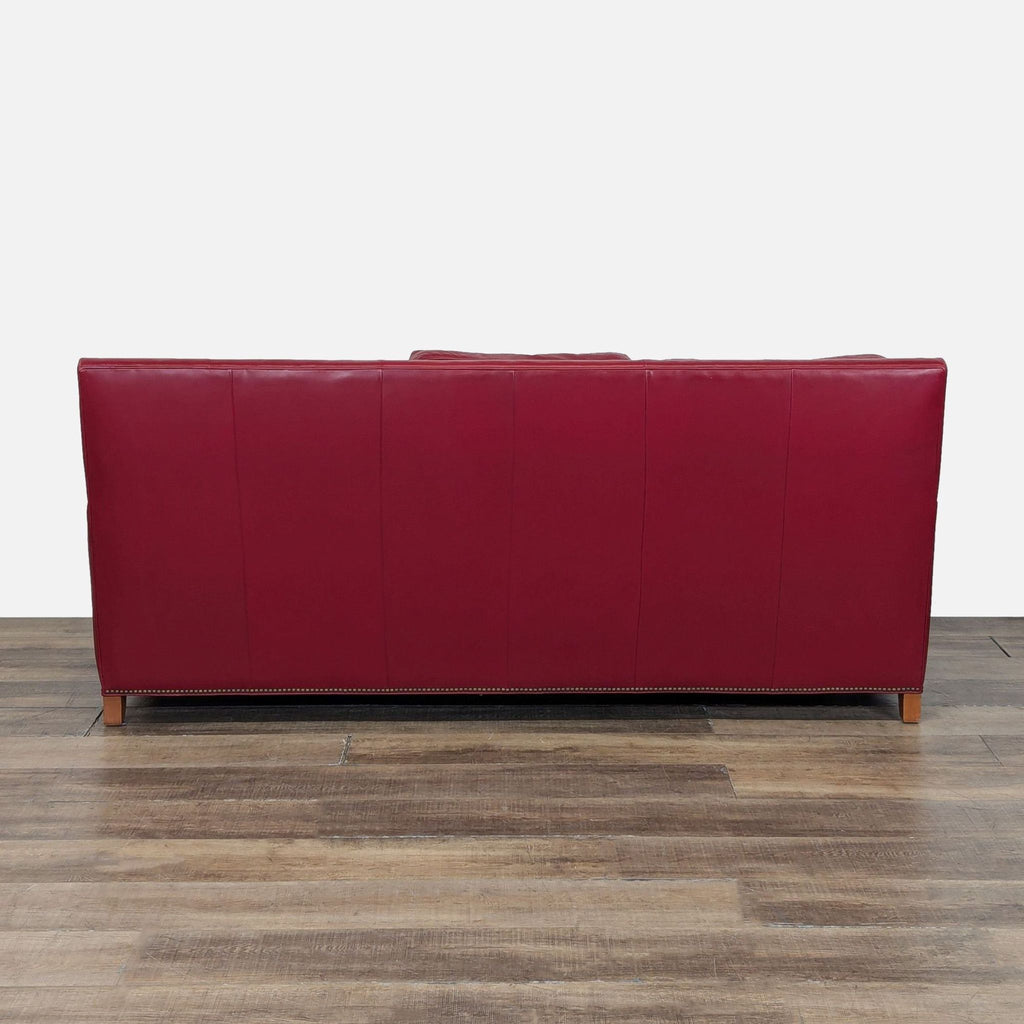 Hancock and Moore Arrington Red Leather Modern Sofa
