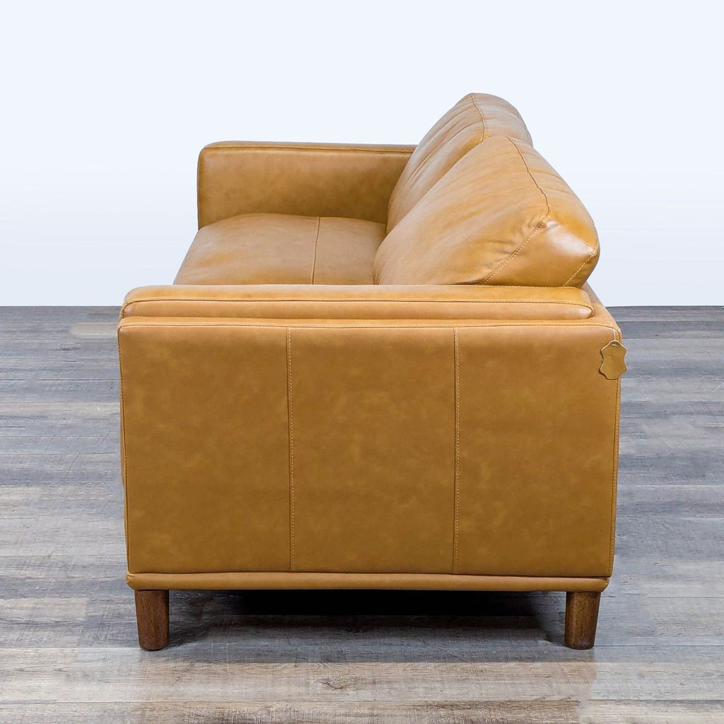 Wade Logan Salix Modern Leather Sofa