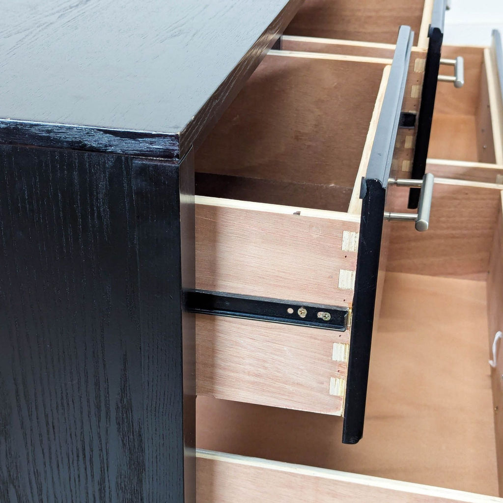 New Classic Furniture Modern Black Seven Drawer Dresser