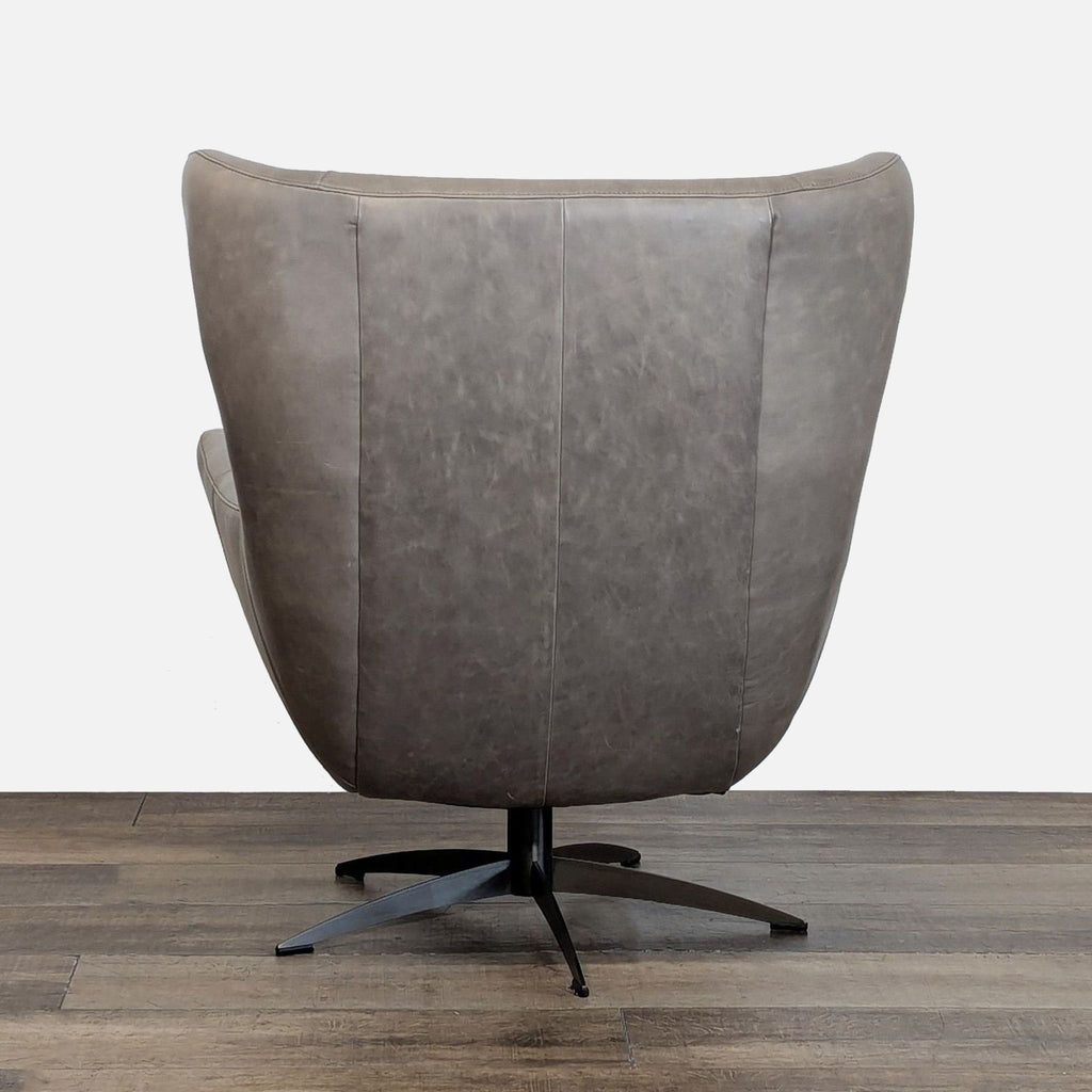 Pottery Barn Wells Leather Swivel Chair