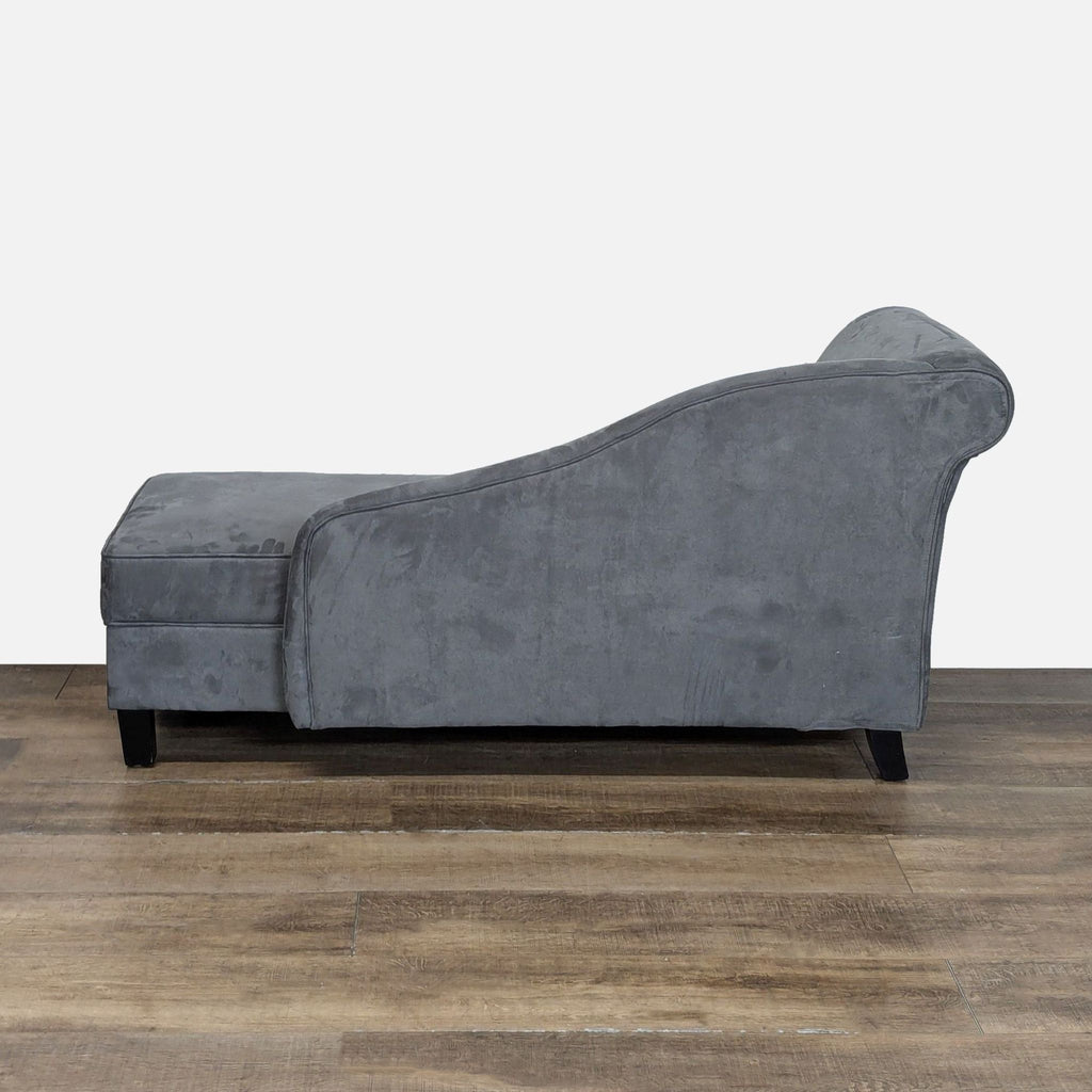 Grey Chaise Lounge with Storage