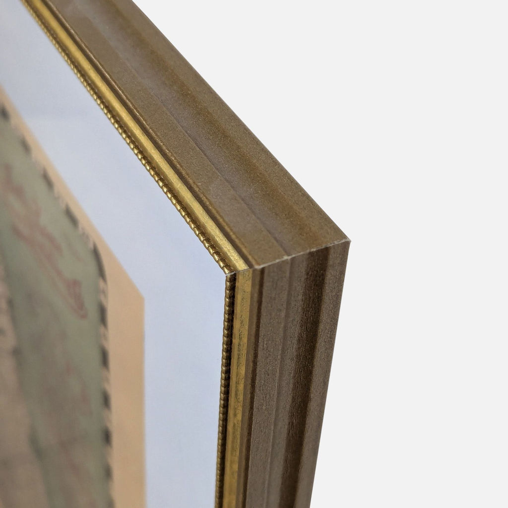 Vintage Framed San Francisco City Map Print with Historic Advertisements