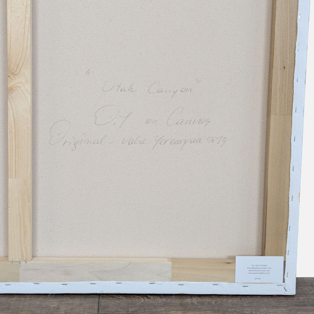 Utah Canyon Original Oil on Canvas by Vahe Yeremyan