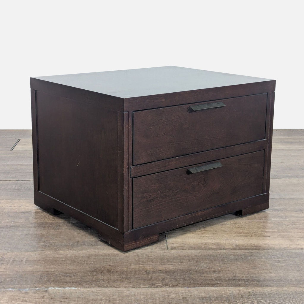 Crate & Barrel Asher Collection Two Drawer Nightstand