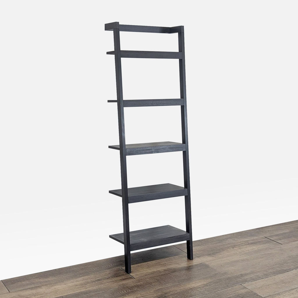 Crate & Barrel Sawyer Five Shelf Leaning Bookcase