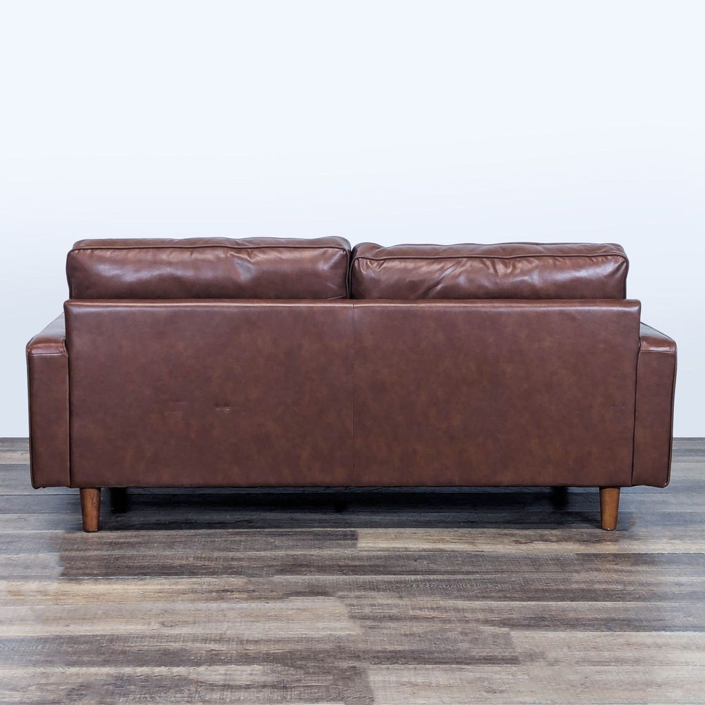 Abbyson Clark Modern Genuine Leather Sofa