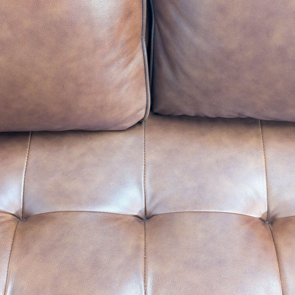 Abbyson Clark Modern Genuine Leather Sofa